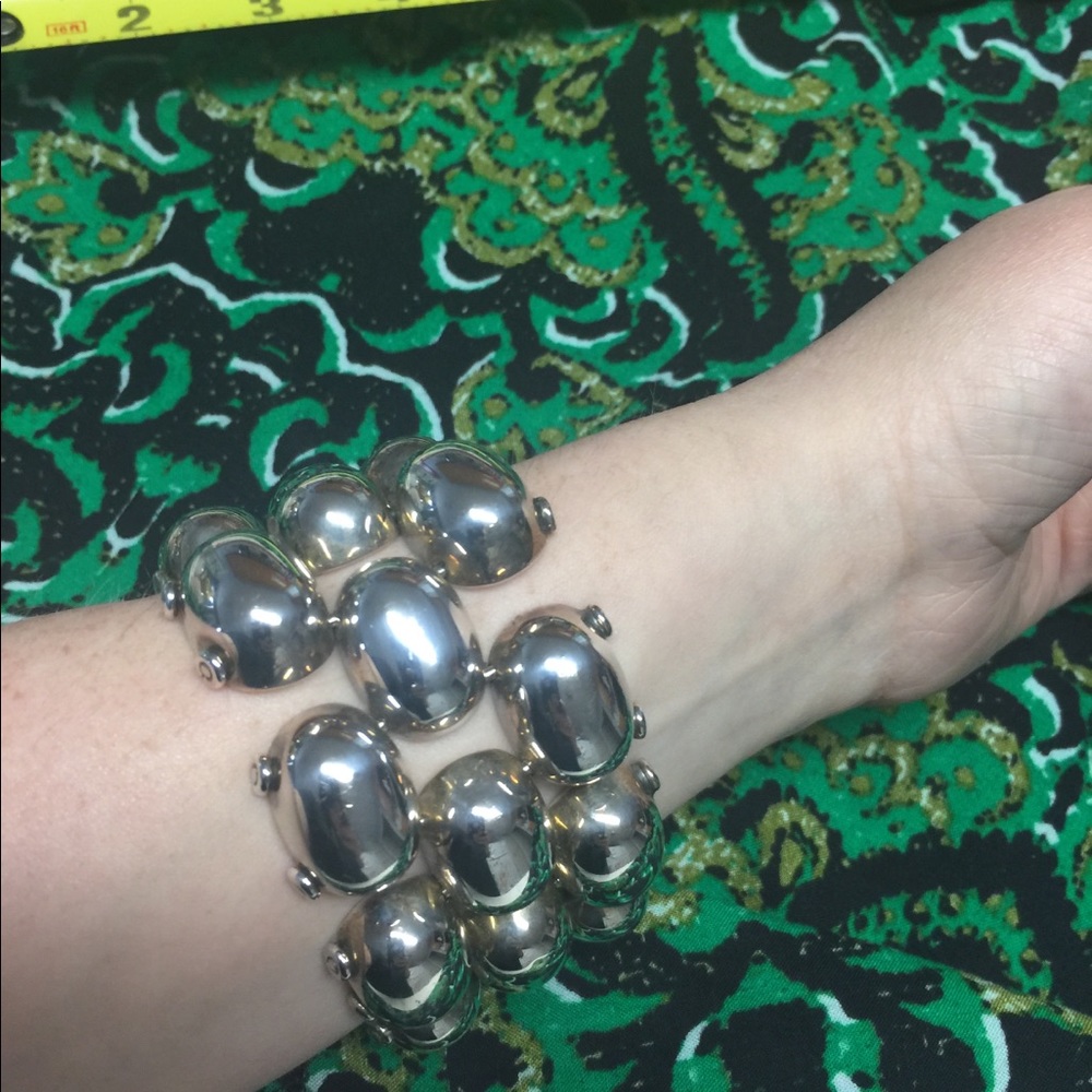 Very heavy estate piece solid silver bracelet